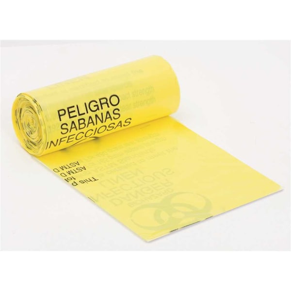 23 Gal. Yellow Infectious Waste Can Liner, 10PK